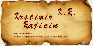 Krstimir Rajičin vizit kartica